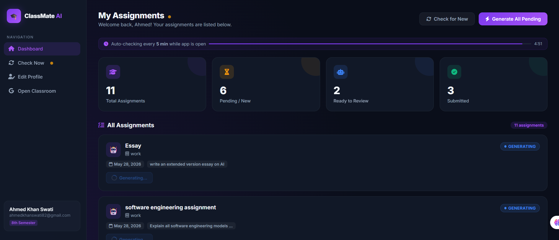 Google Classroom AI Agent