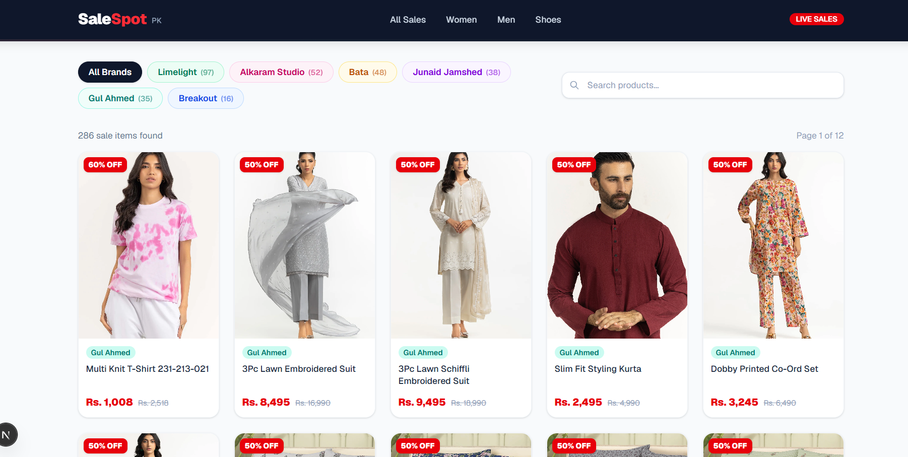 Multi-Brand Shopping Aggregator