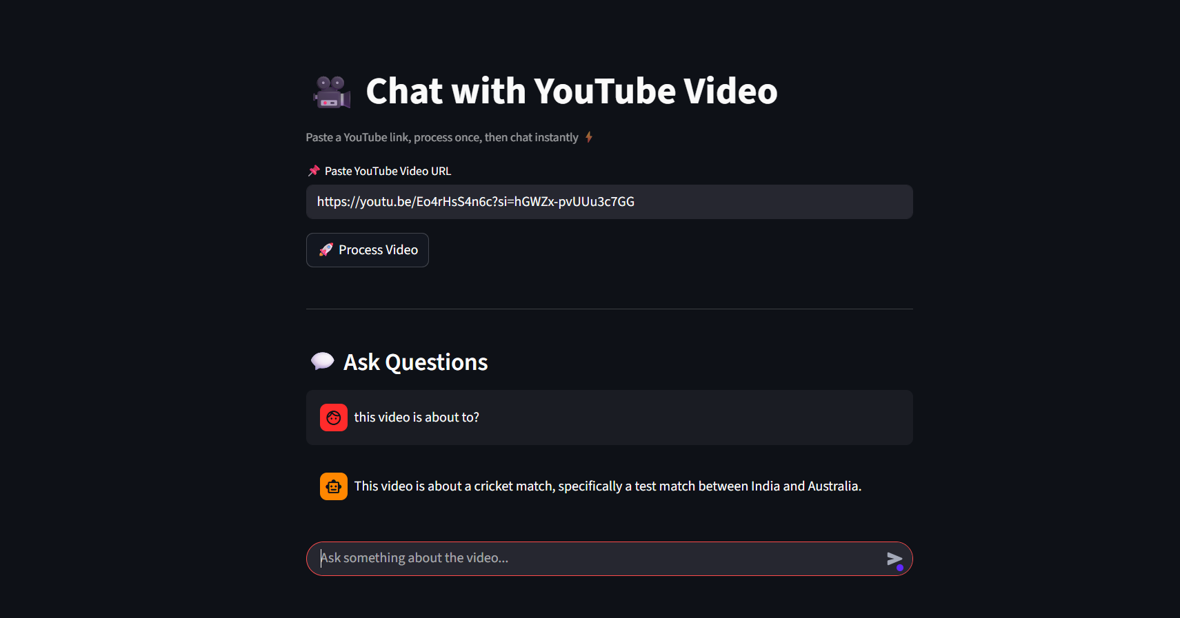 Chat with YouTube — RAG AI